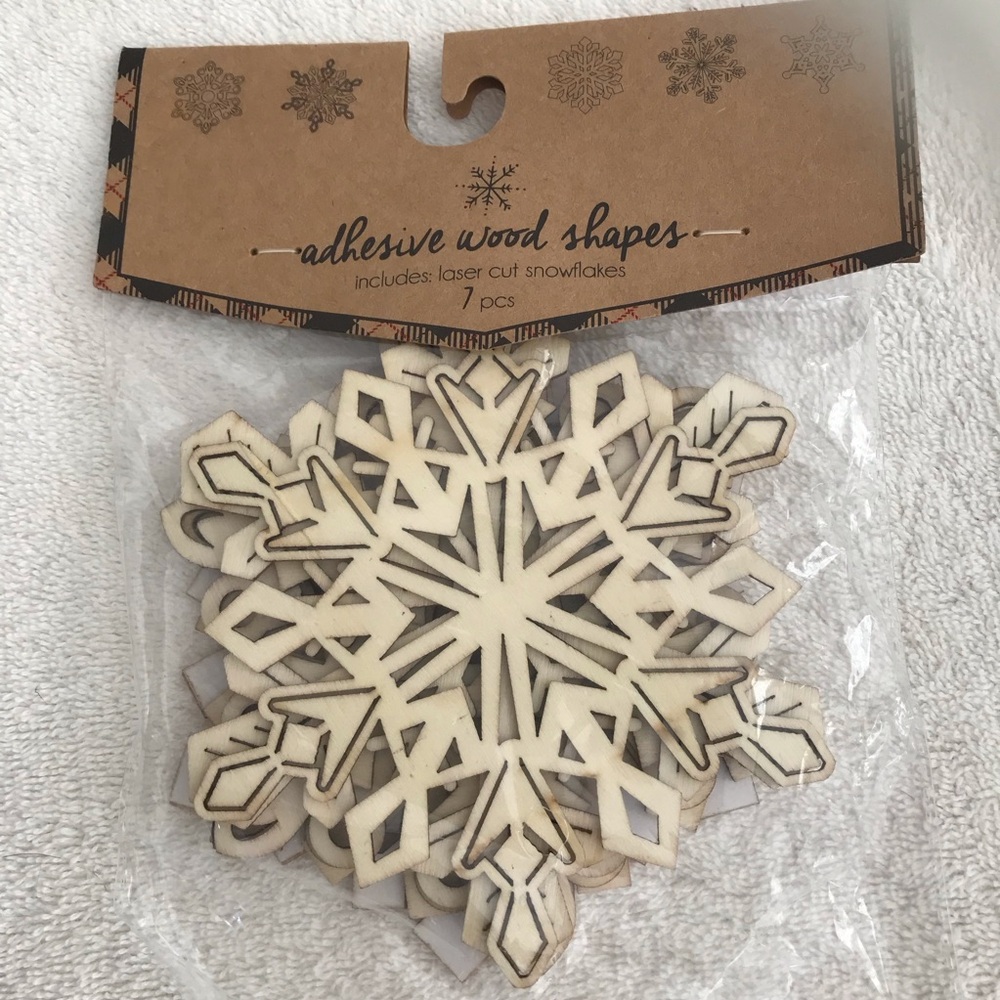 Bundle Christmas Craft Supplies Wood and Light Teal color